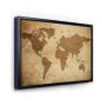 Ancient Map of The World V Canvas Wall Art