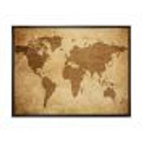 Ancient Map of The World V Canvas Wall Art