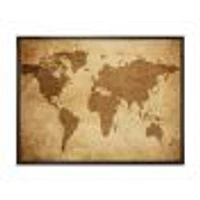 Ancient Map of The World V Canvas Wall Art