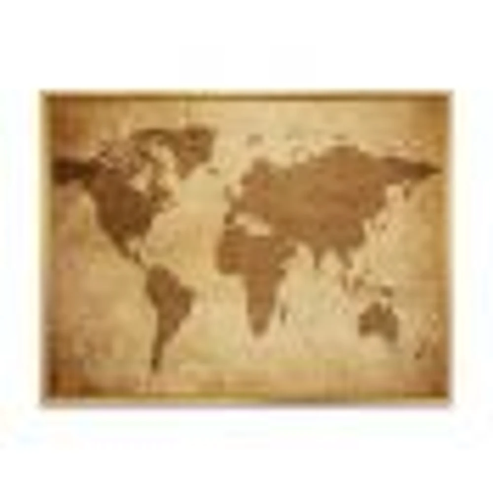 Ancient Map of The World V Canvas Wall Art