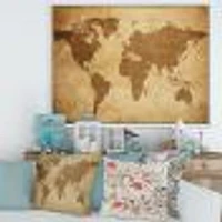Ancient Map of The World V Canvas Wall Art