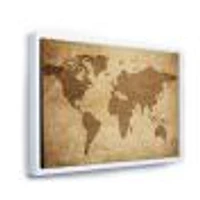 Ancient Map of The World V Canvas Wall Art