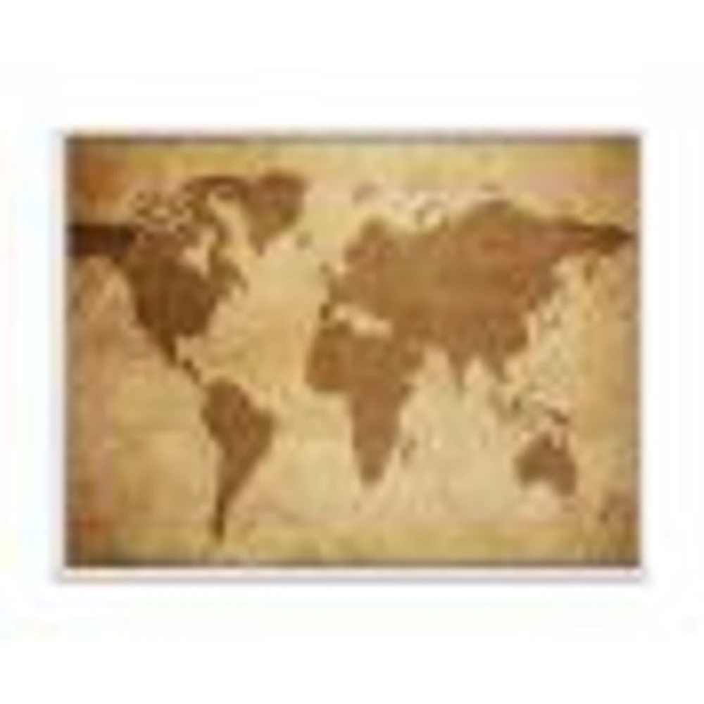 Ancient Map of The World V Canvas Wall Art