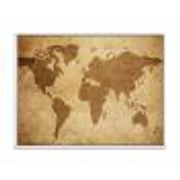 Ancient Map of The World V Canvas Wall Art
