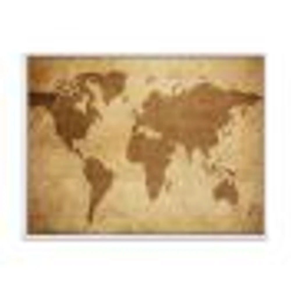 Ancient Map of The World V Canvas Wall Art
