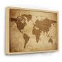 Ancient Map of The World V Canvas Wall Art