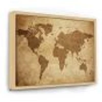 Ancient Map of The World V Canvas Wall Art