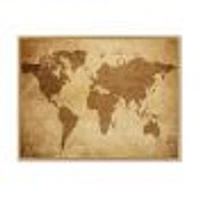 Ancient Map of The World V Canvas Wall Art