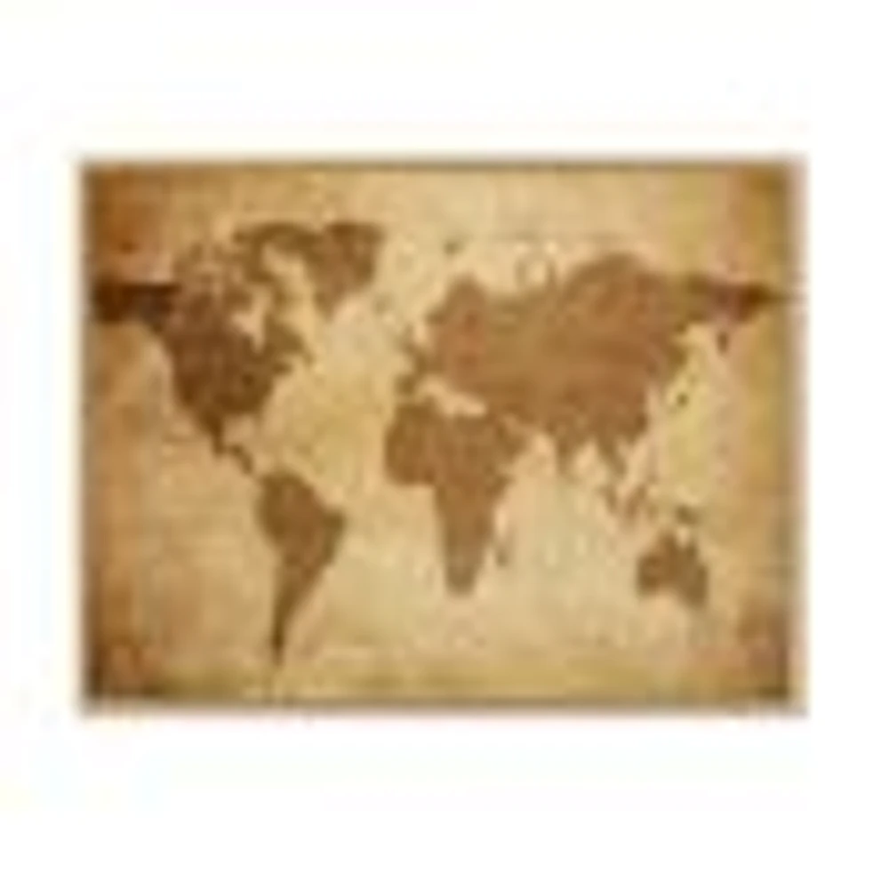 Ancient Map of The World V Canvas Wall Art