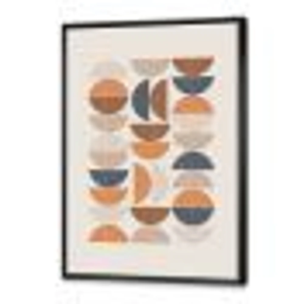 Abstract Sun and Moon S Blue Orange Wall Art