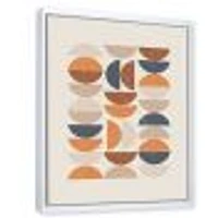 Abstract Sun and Moon S Blue Orange  Wall Art