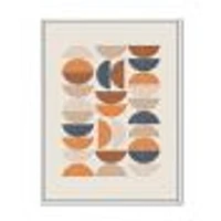 Abstract Sun and Moon S Blue Orange  Wall Art