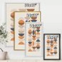 Abstract Sun and Moon S Blue Orange  Wall Art