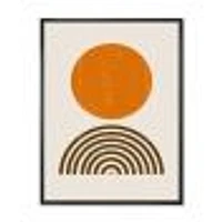 Minimal Orange Sun and Rainbow I Wall Art