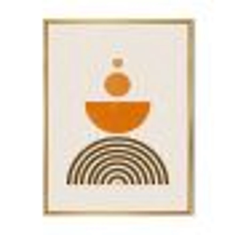 Abstract Rainbow Sun and Moon Earth Tones V  Wall Art
