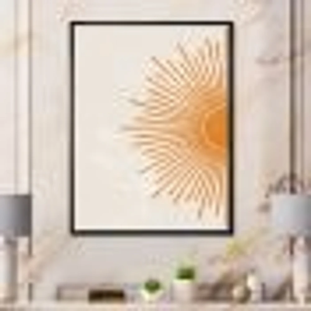 Orange Sun Print I  Canvas Wall Art