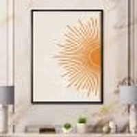 Orange Sun Print I  Canvas Wall Art