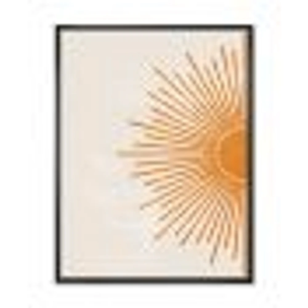 Orange Sun Print I  Canvas Wall Art