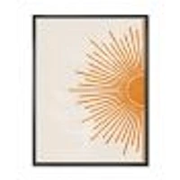 Orange Sun Print I  Canvas Wall Art