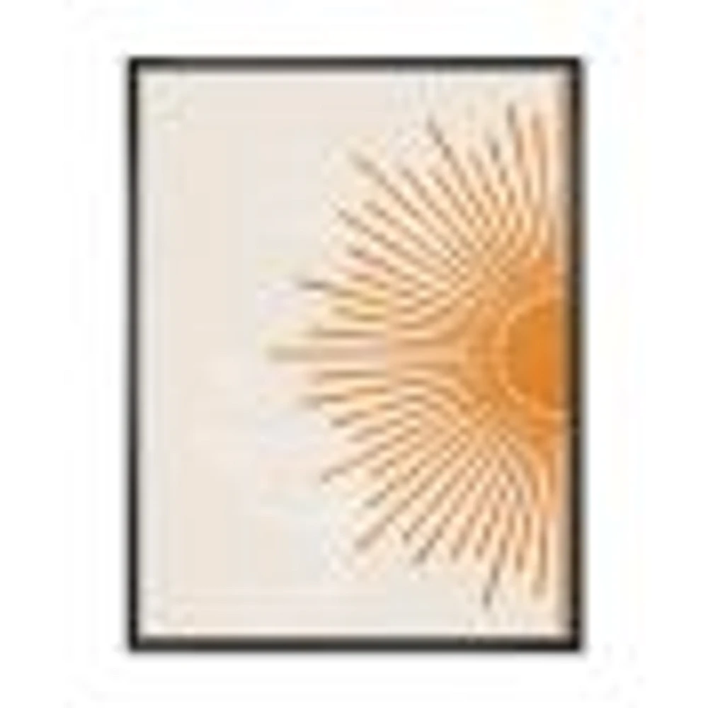 Orange Sun Print I  Canvas Wall Art