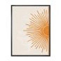 Orange Sun Print I  Canvas Wall Art