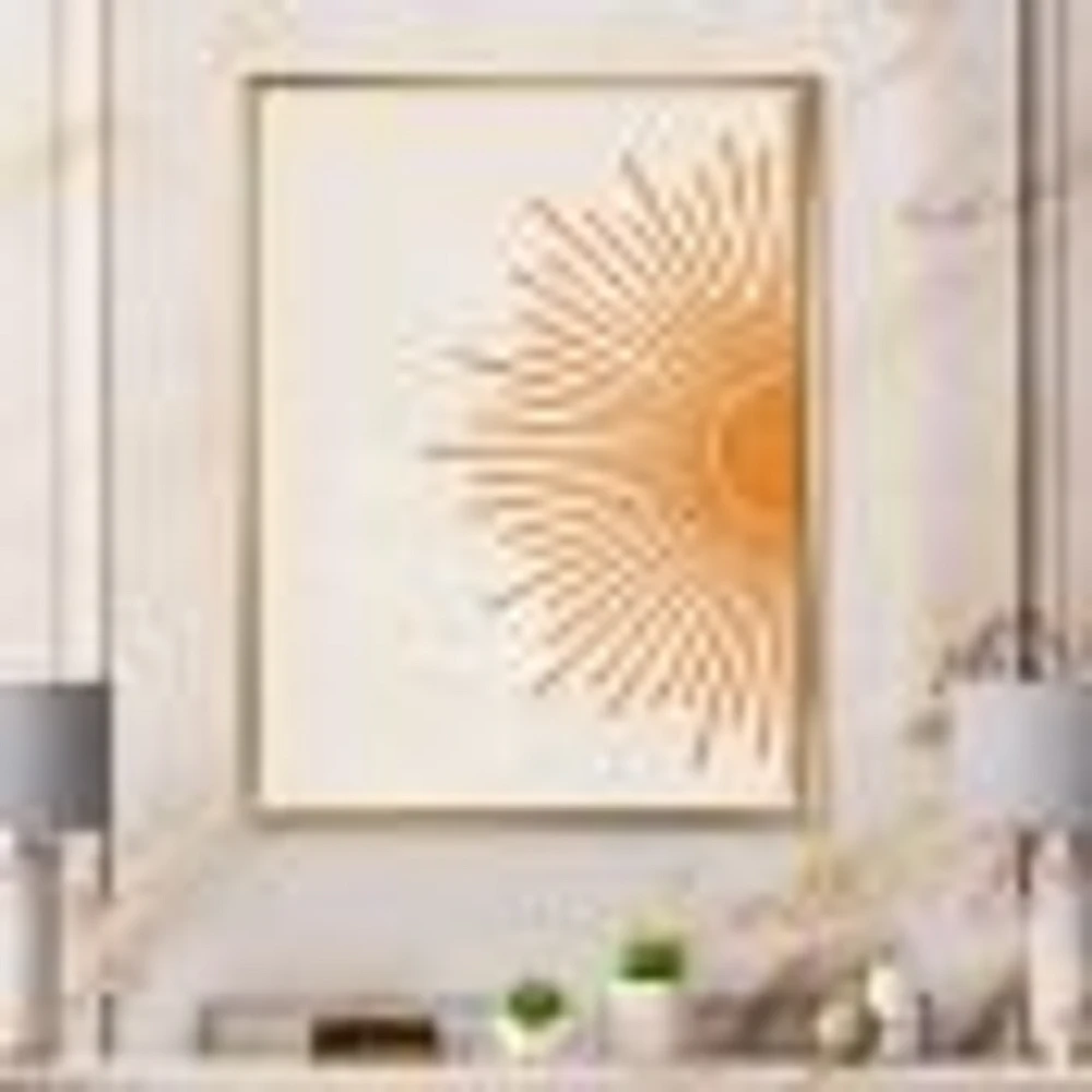 Orange Sun Print I  Canvas Wall Art