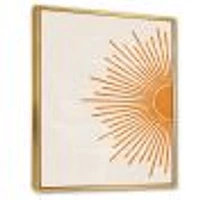 Orange Sun Print I  Canvas Wall Art