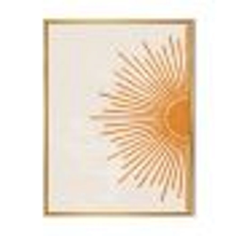 Orange Sun Print I  Canvas Wall Art