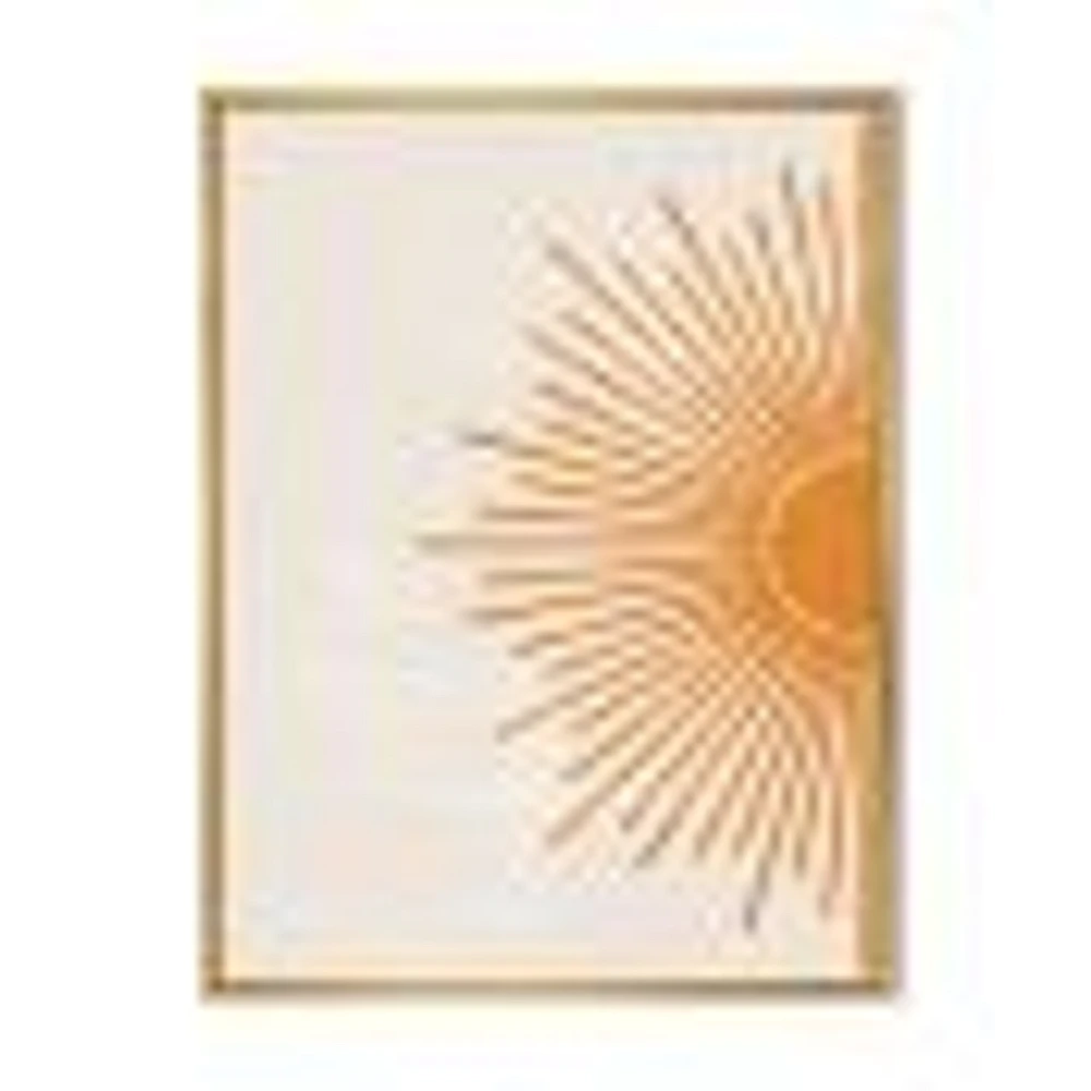 Orange Sun Print I  Canvas Wall Art