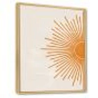 Orange Sun Print I  Canvas Wall Art