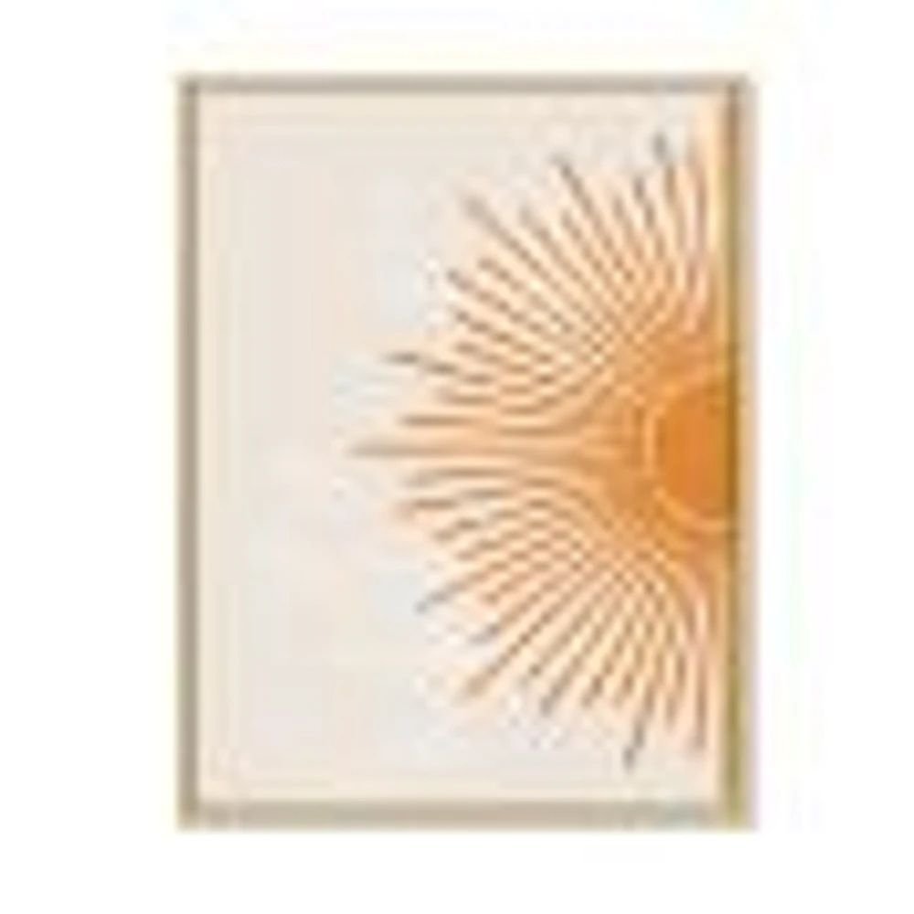 Orange Sun Print I  Canvas Wall Art