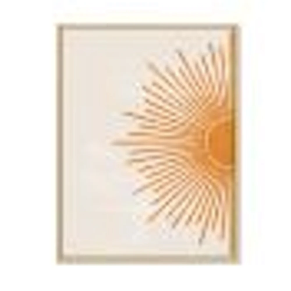 Orange Sun Print I  Canvas Wall Art
