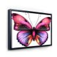 Bright Pink Butterfly Portrait  Wall Art