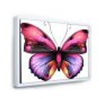Bright Pink Butterfly Portrait  Wall Art