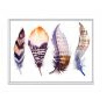 Purple Boho Feathers  Wall Art