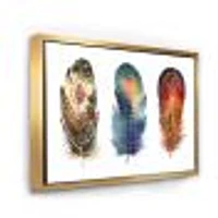 Colourful Boho Feather Set IX  Wall Art