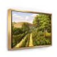 Vibrant Country Road During Summer  Wall Art