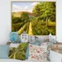 Vibrant Country Road During Summer  Wall Art