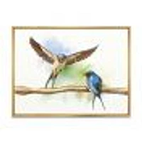 Two Barn Swallows Birds  Wall Art