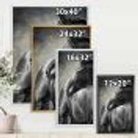 Portrait of A Black Horse  Canvas Wall Art Print