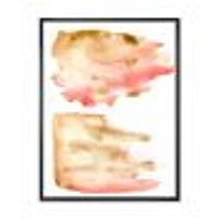 Pink Gold Red and Beige Abstract Clouds  Canvas Wall Art Print