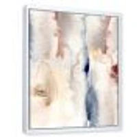 Pastel Abstract with Dark Blue Pink & Gray Spots  Wall Art
