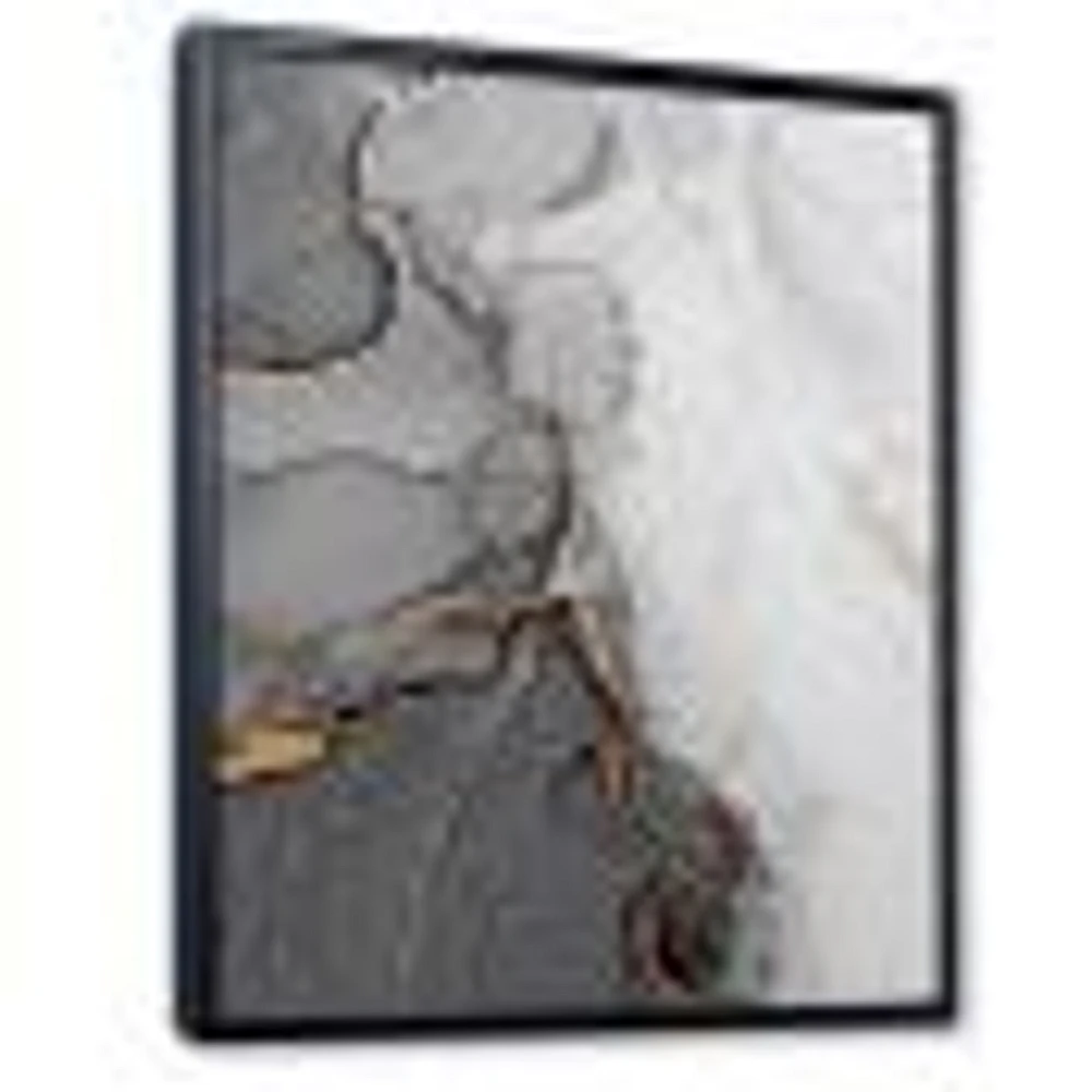 Delicate and Grey Drops Canvas Wall Art Print