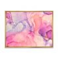 Pink and Purple Abstract Marble Texture I Canvas Wall Art Print