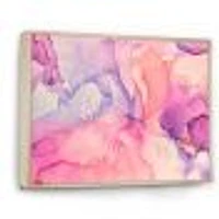 Pink and Purple Abstract Marble Texture I Canvas Wall Art Print