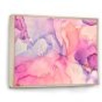 Pink and Purple Abstract Marble Texture I Canvas Wall Art Print