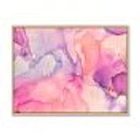 Pink and Purple Abstract Marble Texture I Canvas Wall Art Print