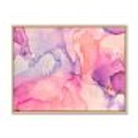 Pink and Purple Abstract Marble Texture I Canvas Wall Art Print