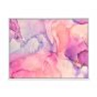 Pink and Purple Abstract Marble Texture I Canvas Wall Art Print