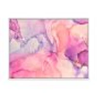 Pink and Purple Abstract Marble Texture I Canvas Wall Art Print